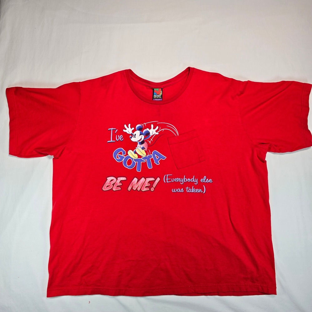 Mickey Unlimited Jerry Leigh Red Mickey Mouse Pocket T-Shirt 26W/28W LB1490